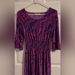 Paisley Stretch Fit Dress sz M
